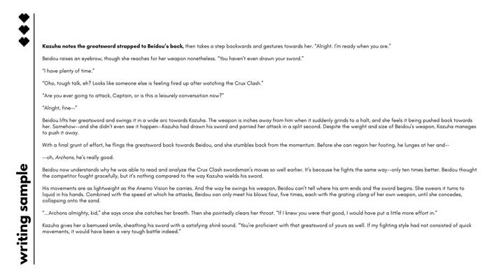 except from an unpublished kazuha character study